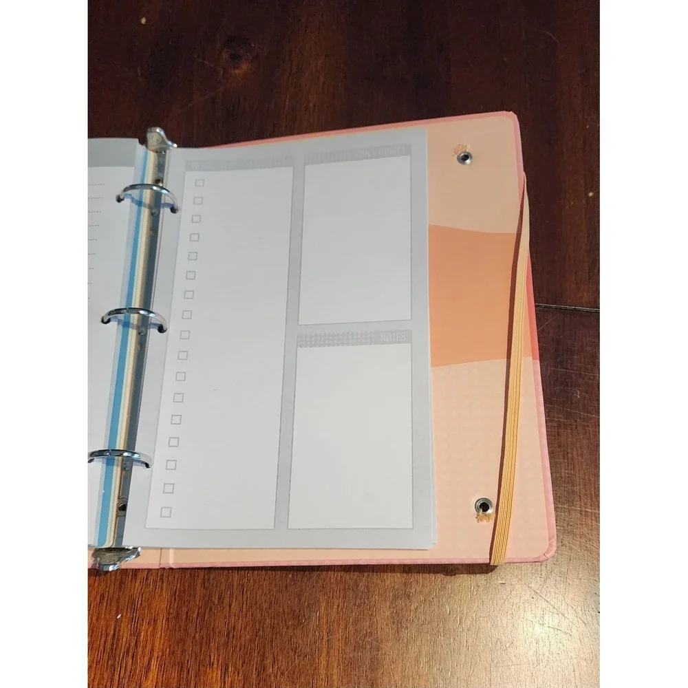 Today Is The Day Daily Planner Calendar Journal Spiral Hardcover Peach‎ Color